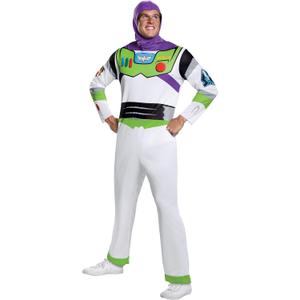 Disguise Disney mens Disney Pixar Toy Story and Beyond Buzz Lightyear Classic adult sized costumes, White/ Green/ Red/ Purple, XL 42-46 US
