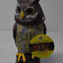 Solar Owl Guard with Motion Detector, Flashing Eyes, Spinning Head, Realistic Hooting and Silent Mode, Garden Owl, Outdoor Statue, Decoration for Home, Garden, Patio and Fence