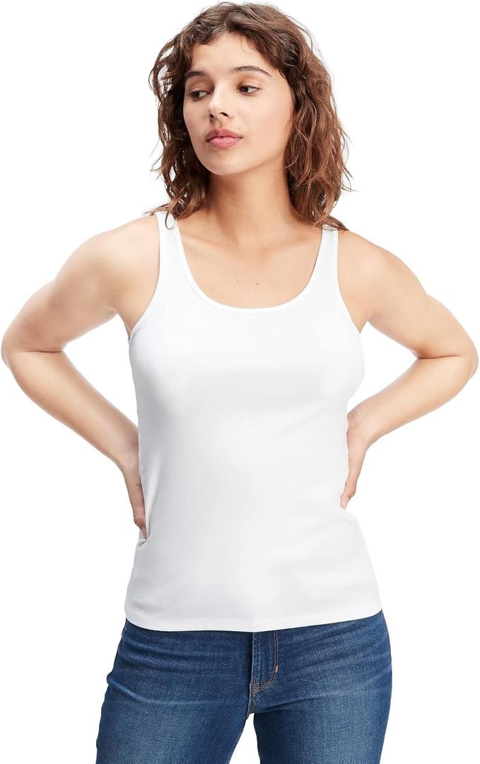 GAP Women's Favorite Tank Top (Medium, White)