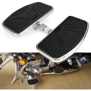 Motorcycle Foot Pegs Floorboard Front/Rear passenger Compatible with Honda Magna VF250/VT250/VF750 Yamaha V-STAR DragStar XVS 650 / Virago XV125/250/400 Pair 1994-2013 (Rear)