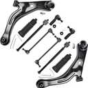 ASTARPRO - 10pcs Suspension Kit Front Lower Control Arms with Ball Joints/Tie Rod End Inner and Outer with Boot/Front Sway Bar Links Compatible with 2005-2007 Ford Escape Mazda Tribute Mercury Mariner