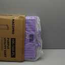 Foldable Utility Cart Folding Portable Rolling Crate Handcart with Durable Heavy Duty Plastic Telescoping Handle Collapsible 4 Rotate Wheels for Travel Shopping Moving Luggage Office Use (Purple)