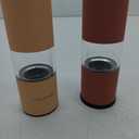 LARS NYSM Salt and Pepper Grinder Set 2 pieces I Salt Pepper Mill with Adjustable Ceramic Grinder I Design Spice Grinder Set Manual (Berry Red and Mustard Yellow)