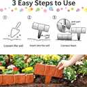 20PCS Faux Stone Edging for Landscaping, Imitation Stone Garden Fence Plastic Retaining Edging Border, for Flower Bed Edging,Yard Edging,Lawn Trees and Gardens(Grey)