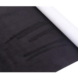 Y.A. LOTUS Microfiber Fabric Self-Adhesive Suede Look, Premium Synthetic Leather - Stretch Film Fabric Perfect for car Interior Decorate -39.4in x 59in, Black