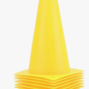 12 Inch Traffic Training Cones, Plastic Safety Parking Cones, Agility Field Marker Cones for Soccer Basketball Football Drills Training, Outdoor Sport Activity & Festive Events - 6 Colors