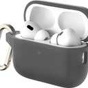 RHINOSHIELD AirPods Case with Carabiner Compatible with Apple [AirPods Pro 2] | Military Grade Drop Protection, Scratch Resistant, Wireless Charging - [Classic Black, Standard Set]