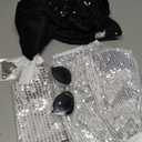 8 Pcs 80s 90s Dance Star Costume for Kids Pop Stage Cosplay Halloween with Accessories Set (8-10 Years)