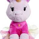 Just Play EK World 7-inch Small Unicorn Plush Stuffed Animal, Pink Star Shirt and Rainbow Skirt, Soft Fabric, Kids Toys for Ages 3 Up