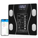Smart Weighing Scale, Bluetooth Smart Body Fat Scale, accurately Measures Weight, Body Fat Percentage, Muscle Mass Percentage, BMI, and Other Body Metrics. (Black) (1)