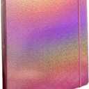 3-Ring Binder 1-inch with Clipboard, Holographic Pink Glitter Design, Including 5 Divider Pages, File Bag and Spine Label - Perfect for Schools, Offices and Organizations