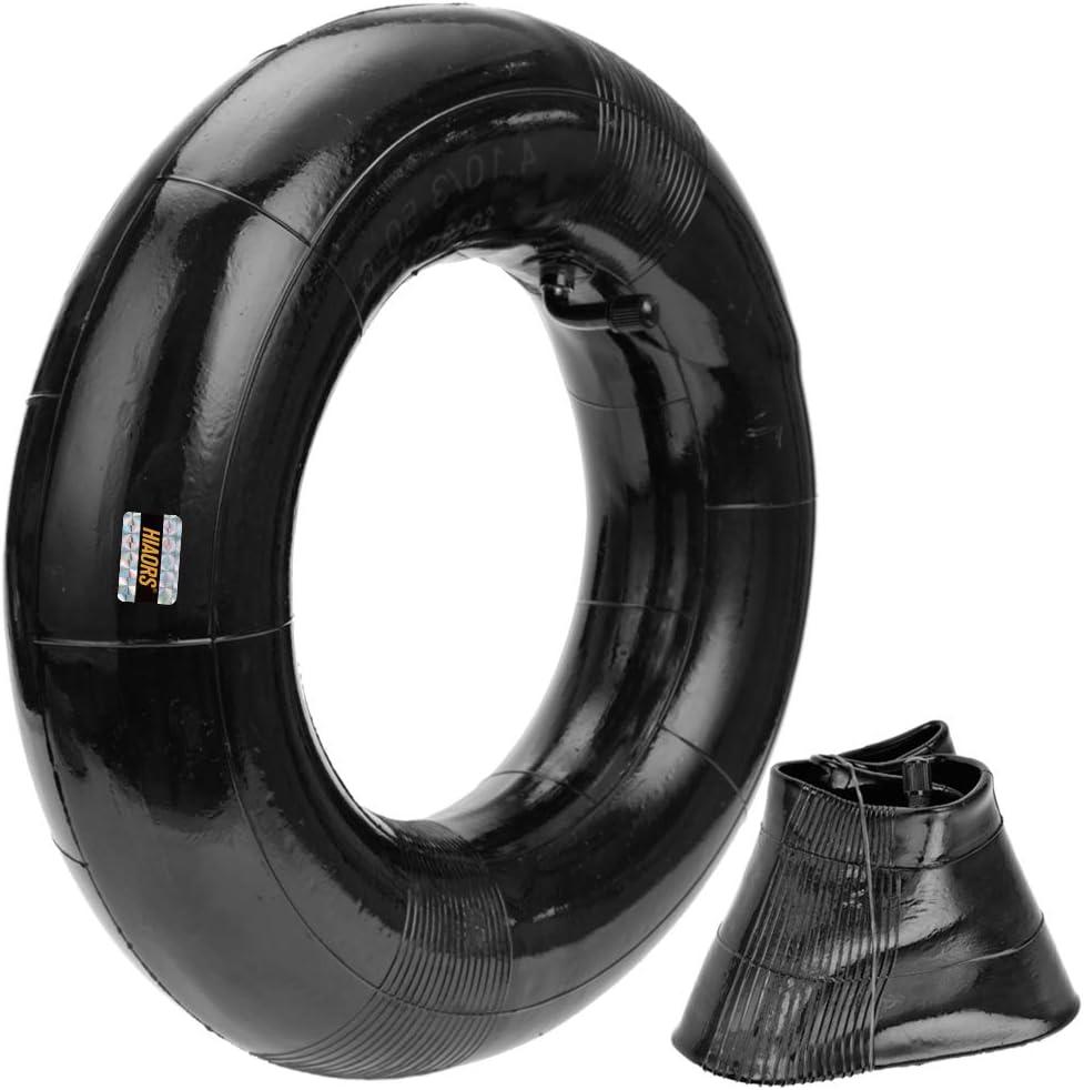 HIAORS 1 Pack 4.10/3.50-6 13x4.00-6 Inner Tube with TR-87 Bent Valve 6" Heavy Duty Replacement for Mini Bike Go Kart Hand Trucks Snowblowers Yard Trailers Dollies Wheelbarrows Lawn Mowers Garden Cart
