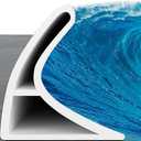 KRUI Collapsible Shower Threshold Water Dam, 39 In, Self Adhesive Shower Edge Water Barrier Stopper, Shower Water Blocker Retention System, Dry and Wet Separation for Bathroom Kitchen Countertop Sink (White)