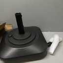 Umbrella Base, Heavy Duty Patio Umbrella Stand with 5 Wheels, Max 100lb Fillable Mobile Outdoor Base, Pole Holder 2 Knobs, UV Resistant and Windproof Design for Patio, Deck, Poolside, Lawn(19 in)