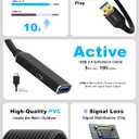 USB 3.0 Active Extension Cable, 65FT (20M) with Signal Booster - 5Gbps High Speed Data Transfer Male to Female Repeater Cord, in-Wall Compatible for VR Headset, Printer, Hard Drive, Xbox, PC