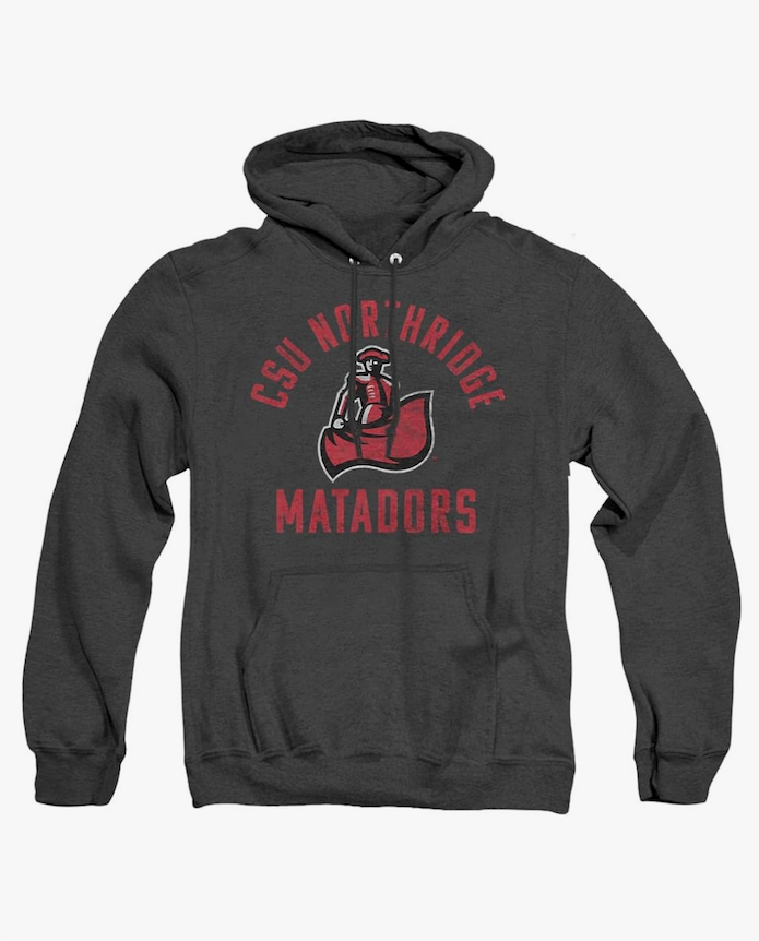 LOGOVISION California State University Northridge Official Matadors Logo Unisex Adult Pull-Over Hoodie,Gray,M