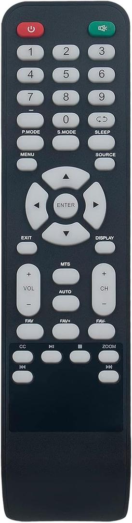 PerFascin RCS00001 Replacement Remote Control fit for SANSUI TV SLED-4216 SLED-4319 SLED-5015 SLED-5018 SLED-5019 SLED-5515 SLED-2415 SLED-2815 SLED-3915 SLED-5516 SLED-6517 SLED-3215 SLED5515