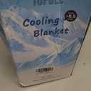 Topcee Cooling Blanket (90"x90"Queen Size) for Sweats Absorbs Heat to Keep Adults Cool on Warm Nights, Q-Max 0.5 for Hot Sleepers, Ultra-Cool Lightweight Blanket for Bed