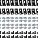 20 Sets 2020 Aluminum Extrusion T Slot Corner Bracket 20 Series Extruded Hardware 90 Degree Right Angle Connector with M6 Bolts Nuts for 20/20 80 20 2040 T V Slot Black Aluminum Profile