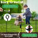 Decorative Garden Fence 32in (H) x22ft (L),Arched Metal No Dig