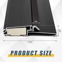 Blulu 36" Aluminum Exterior Door Threshold 4 9/16" Outdoor Swing Threshold Heavy Duty Adjustable Aluminum Door Sill Pan for Weatherproof & Easy Install for Residential/Commercial Use, Black (1 Pcs)