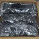 GYMAX Boat Seats, 2 Pack Folding Low Back Boat Seats with Stainless Steel Screw Included, Fold-Down Boat Captain Chairs for Fishing Yachts (Black and Grey)