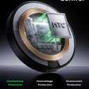 THREEKEY Charging Station, for MagSafe Charger with 180 Rotation, Qi2 15W Fast Charging Pad with Dual-Sided Magnets, Magnetic Wireless Charger Stand for iPhone 16-12 Series/Airpods (TZH103 Black)