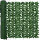 ODTORY Artificial Fence Privacy Screen: 4FT x 50FT UV-Anti Faux Greenery Backdrop Ivy Chain Link Shades Panels for Patio, Balcony, Garden,Deck,Backyard Indoor Outdoor Green Wall Decor