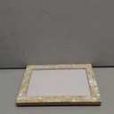 Handicrafts Home 5x7 Picture Frame Mother of Pearl Collection, Handcrafted Photo Frame, Small Picture Frame for Living Room, Wall Decor, Office Desk Decor, Vintage Picture Frames, Gift for her, Thanksgiving gift for friends & Family (MOP-WHITE)