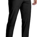 Golf Pants for Men Stretch Dress Pants Quick Dry Lightweight Slacks Trousers for Business Casual Travel (34W x 30L, Black)