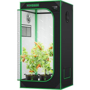 VIVOSUN S224 2x2 Grow Tent 24"x24"x48" High Reflective Small Mylar Tent