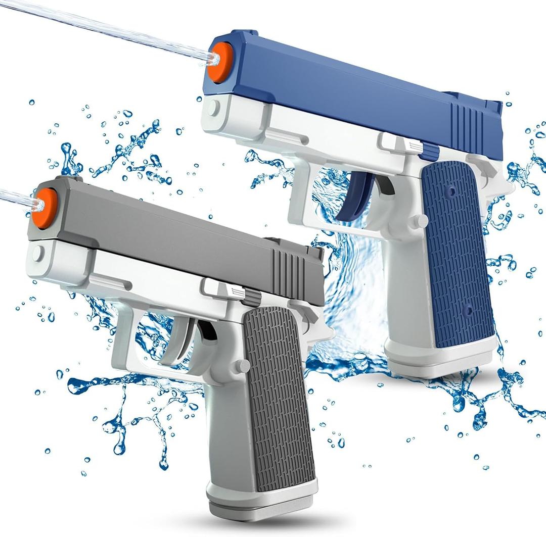 2 Pack Water Guns for Kids - Squirt Gun Water Blaster Soaker Water Pistol Toys for Toddlers Child Boys Girls, Ideal Summer Gifts for Swimming Pool Beach Party Outdoor Water Fighting Toy