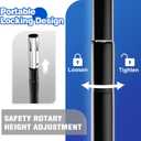Pipe and Drape Backdrop Stand 8ftx10ft Adjustable Background Support System Heavy Duty Background Stand for Wedding Banquet Decorations Black, 8x10 FT