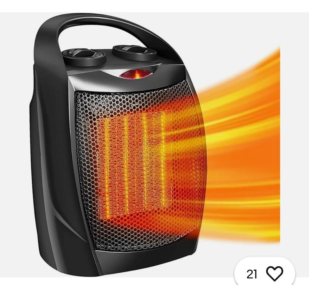 Antarctic Star Space Heater,Electric Portable Heater Fan Indoor PTC909A - Black 