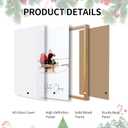 HKBS Framed Christmas Wall Art Decor, Set of 3 Christmas Wall Canvas Prints Pictures Farmhouse Santa Claus Is Coming To Town for Holiday Home Decorations Indoor (12"x16", Burlywood)