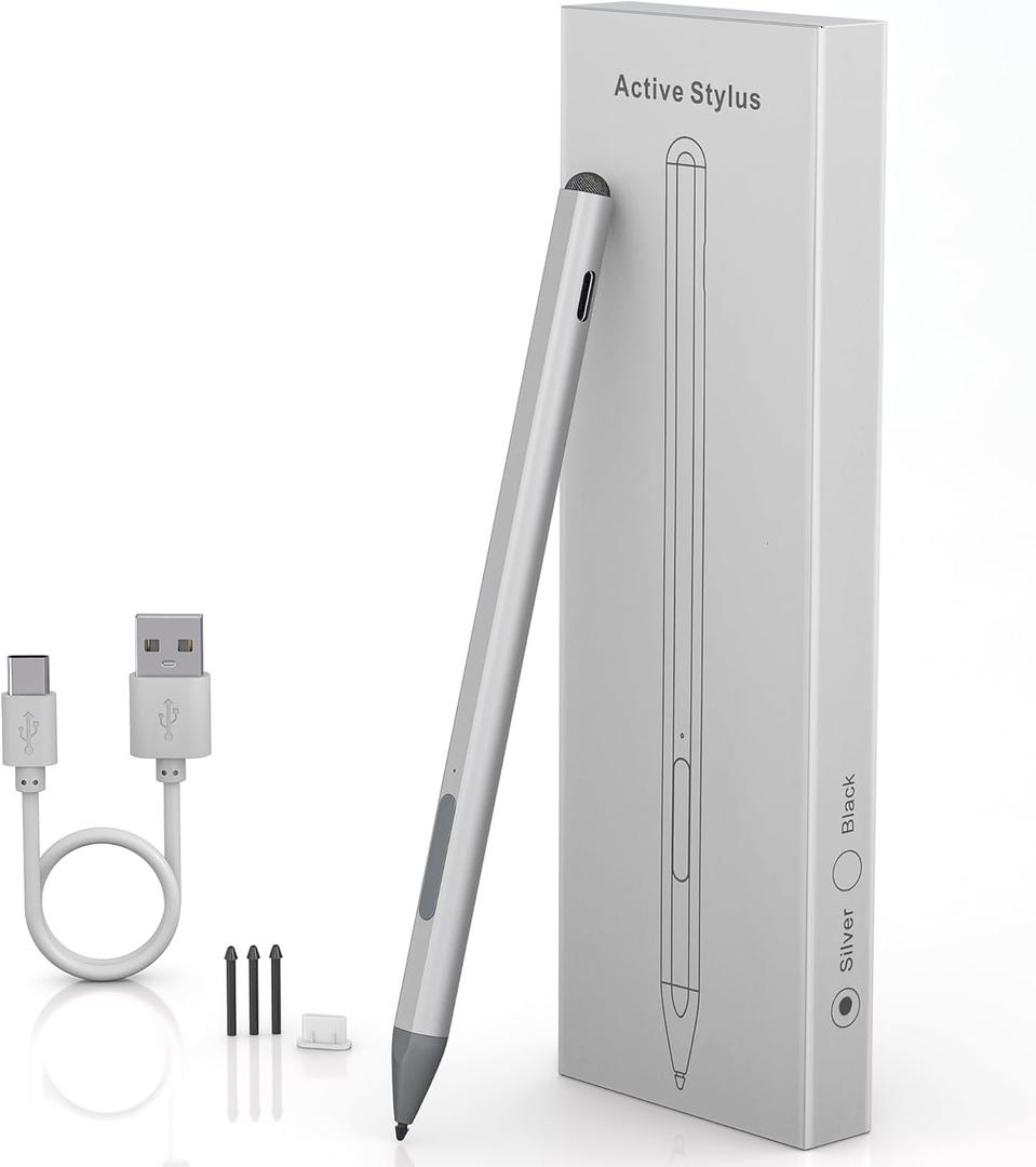 Microsoft Surface Pen - Surface Pro Pen Stylus for Surface Pro 11/9/10/8/X/7/6/5/4/3, USB-C Fast Charge, 4096 Pressure Sensitivity, Palm Rejection Surface Pen for Surface Go 2/3/4/Book/Laptop/Studio