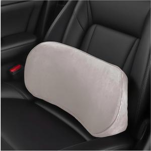 Zpana Car Lumbar Support Pillow, Memory Foam Vehicle Seat Lower Back Support Cushion for Back Pain Relief & Sciatica, Comfortable Auto Driver Seat Pad, Universal for Vehicles (Light Gray)