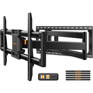 Perlegear Long Arm Full Motion TV Wall Mount for 42–97 Inch TVs up to 150 lbs, Pre-Assembled TV Mount with Full Swivel, Tilt and Extension, Fits 8″/12″/16″/24″ Wood Studs, Max VESA 800x400mm, PGXLF02