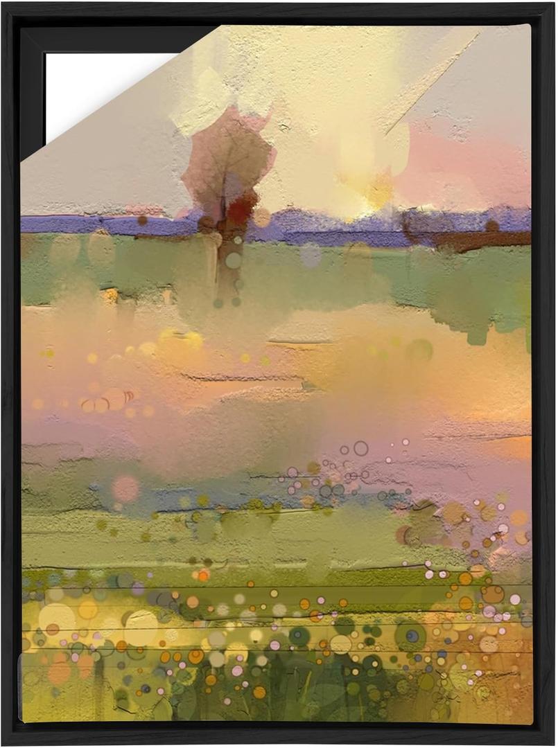 Canvas Floating Frame, Canvas Frame 0.75 inches deep Floater for Canvas Panel Oil Painting Wall Art Prints (Black, 15.7x23.6)