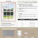 SUNOFF Cordless No Drill Blackout Cellular Shades, 33" W x 48" H, Grey