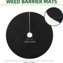 39 Inch Weed Barrier Mats Non Woven Tree Mulch Ring Tree Protectors Weed Mat for Garden Used to inhibit Weed Growth and Landscape Weed Control - 20 Pack