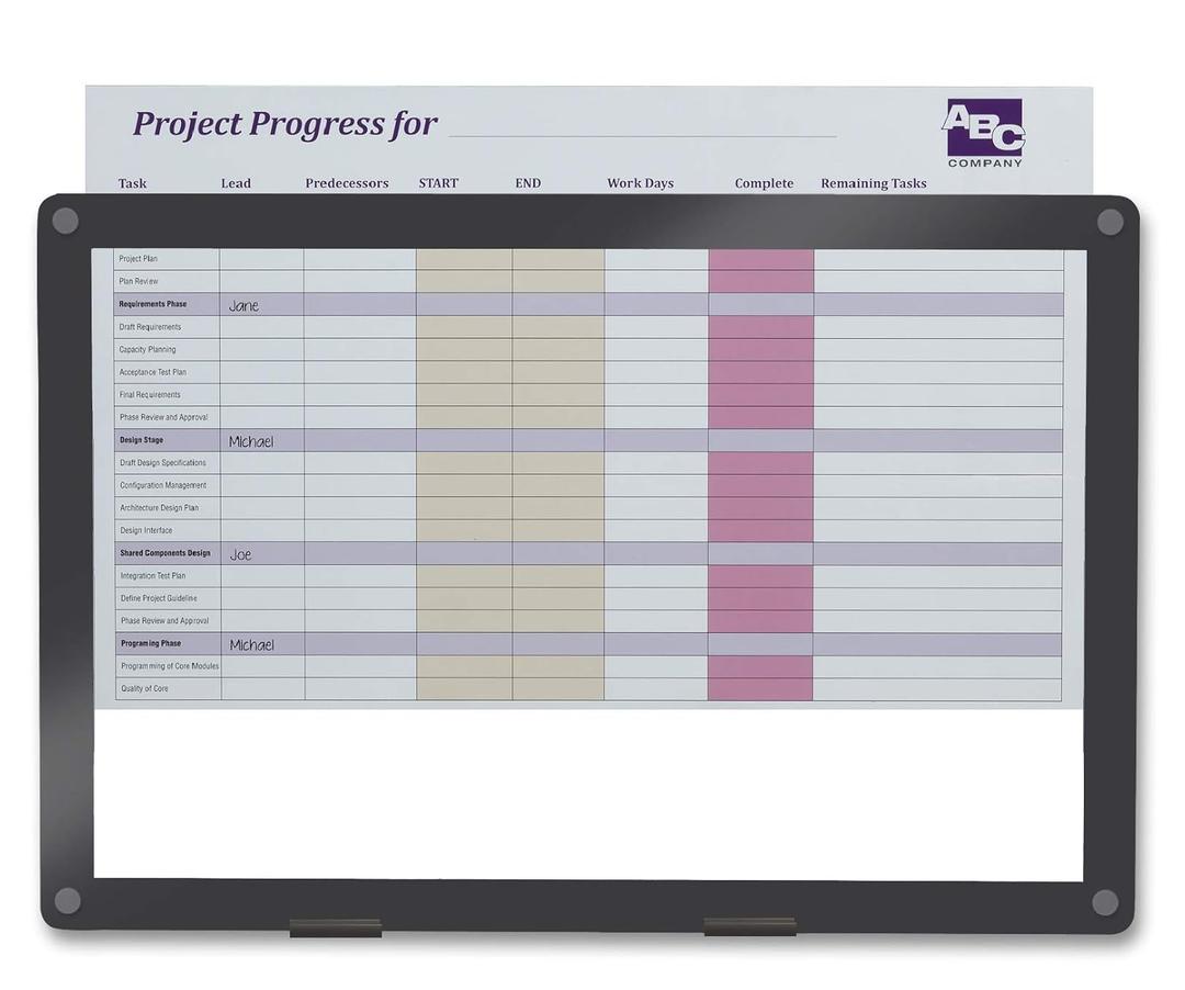 Iceberg Clarity Glass Custom Print Dry Erase Board, Office Supplies, 24.5" x 36.5", 1 Count