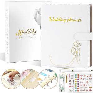 2 x Comprehensive Wedding Planner Book and Organizer for Bride, Wedding Planning Book and Organizer Binder, Engagement Gift for Bride