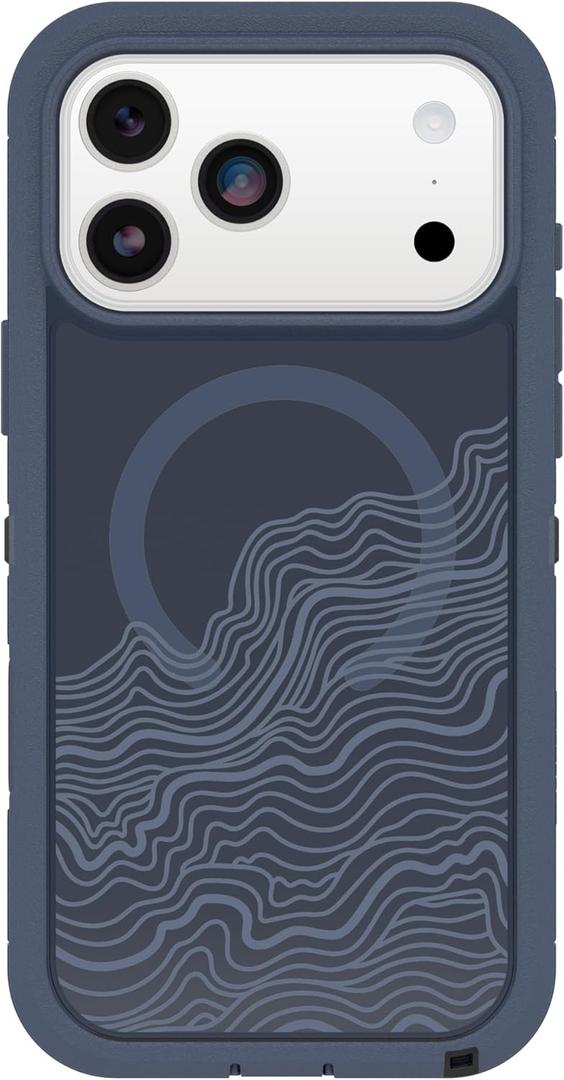 OtterBox iPhone 17 Pro Max Defender Series Pro XT Clear Case - Offgrid - Blue - Tough, Rugged & Durable iPhone Case, Snaps on MagSafe