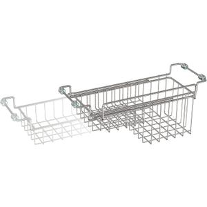 Over The Kitchen Sink Caddy Sponge Holder Organizer Drying Rack Expandable for Sponge Brush Soap Dish Cloth Rag, Stainless Steel (12.25" to 17.25")