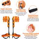 Tree Climbing Gear, Tree Climbing Spikes, Tree Climbing Gear with Adjustable Climbing Straps and Steel Core Flip Line, Rock Climbing Kit with Triple Lock Lanyard Adjuster
