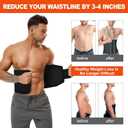 AMZBOSS Waist Trainer for Women & Men, Waist Sweat Band, Belly Band Sweat Belt, Stomach Wrap, Body Shaper Belt Trimmers (Black, M)