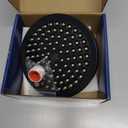 High Pressure Shower Head  AntiClogging Silicone Nozzles  2.5 GPM Removable Restrictor  Easy to Clean Adjustable Replacement  easy to install with Plumbers Tape  6 inch  Matte Black Finish