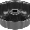 Novery 9.5" Non-stick Cake Pan, Heavy Duty Carbon Steel Fluted Tube Round Baking Pan,Buntz Pound Cake Pan Mold,Tube Bakeware,Baking Mold for Jello,Gelatin,Chocoflan,Flan