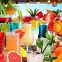 Springbok Summer Sips 1000 Piece Jigsaw Puzzle for Adults - Colorful Tropical Drinks - Unique Cut Pieces - Made in USA